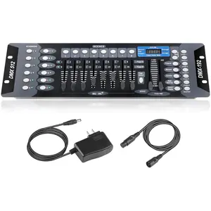 METYONLASER 192-Channel DMX512 Lighting Console, Programmable with 2m/6.6ft Cables, Scene Editing for DJ Stage Lights,summervibes