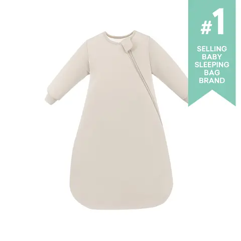 PurComfy Cozy Bamboo Rayon Unisex Infant Sleep Sack - 1.0 TOG, Long Sleeve Crew Neck, 2-Way Zipper Premium Soft Baby Clothing Sleepwear for 3-24 Months