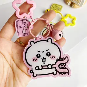3PCS/set Kawaii Anime Chiikawa Keychains Cartoon Hachiware Usagi Chiikawa Acrylic Key Chain Pendant Backpack Creative Gifts