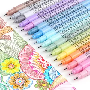 HANKU 0.38mm Fine Point Pen,16 Pack Colored Fineliner Bible Pens No Bleed Through,Extra Fine Tip Marker Pens for Bullet Journaling,Planner,Coloring,Bible Study Back to School Office Supplies