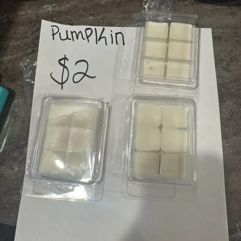 Pumpkin wax candle