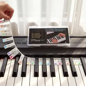 88/61  Piano Keyboard Notes Guide Removable,  Piano letters  Labels for Beginner, Accessories Gifts for Adult &  Pianos Learning, Lead & Nickel Free, , No Need Sticker