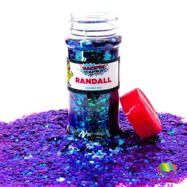 The Glitter Guy Randall Purple Hack’d™ Chunky Glitter, Clump-Free Hexagon Cut Polyester for Nail Art, Crafts & DIY Projects, 100ml Shaker with Dual Lid Control, Diy Home Projects, Semi-Translucent, Jaw-Dropping Look