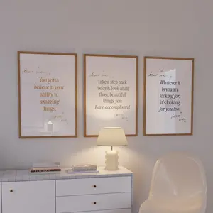 Minimalist Motivational Quote Print set, Motivational Hard Work office decor, inspiring quote poster