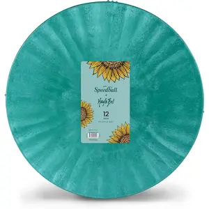 12 Inch Round Universal Pottery Wheel Bat Teal Special Edition Color for Ceramics and Clay Work