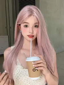 24 Inch Long Straight Hair Wig with 4*1 Lace Front, Heat Resistant Fiber, Styling with Curling Iron for All Occasions Lace Front Wigs