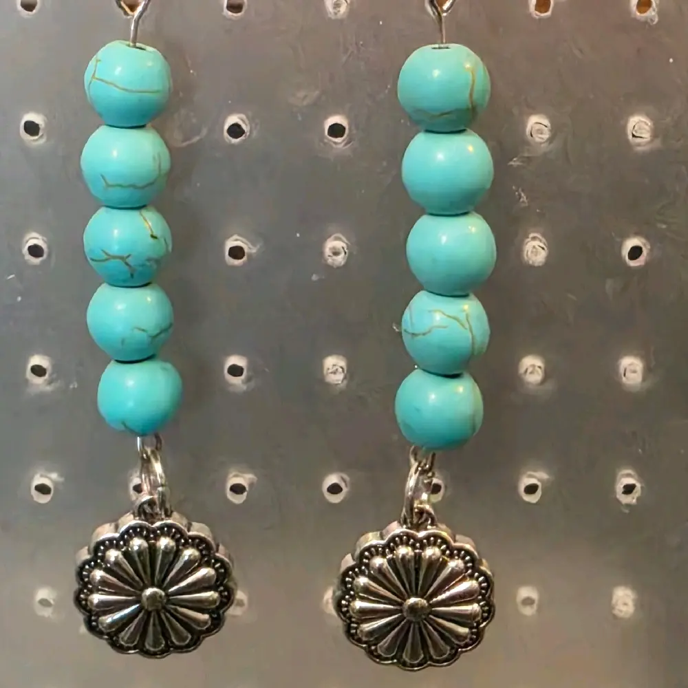 Turquoise Bead Earrings