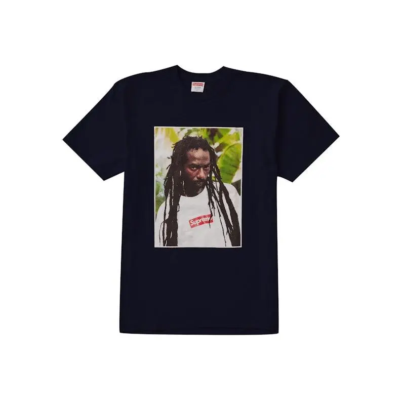 Supreme Men's Buju Banton Tee Navy, from StockX