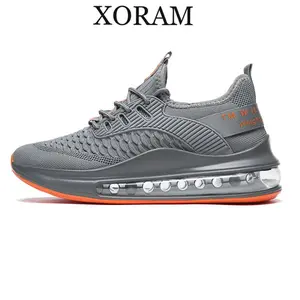 Men's full-length air-cushioned casual fashion versatile sneakers, non-slip, shock-absorbing, wear-resistant, comfortable, breathable, lightweight mesh running shoes suitable for running / fitness / commuting / daily use A2513