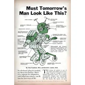Vintage Ephemera Man of the Future Remastered - Postickers™ Poster Print