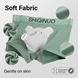SHIQINUO Elephant Boxer Briefs for Men Funny Modal 3D Trunk Pouch Soft Breathable Stretch Fabric Separated Support Novelty Gift for Boyfriend or Husband Unique Menswear Set XL Regular Fit Underwear
