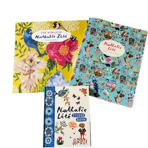 Lot of 3 Nathalie Lete. Calendar, 800 Stickers book & Wrapping paper book!