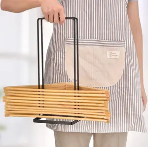 Hanger Organizer Stacker, Clothes Hanger Holder For Closet Laundry Room, Hangars Stacker Hold Up 110 Wire Hangers For Storage Organizer, Hanger Rack Stand For Adult Child Velvet Pants Hangers