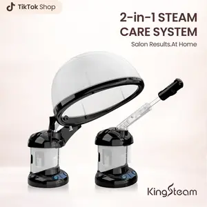 Kingsteam Hair Steamer 2 in 1 Ozone Facial Steamer for Personal Care at Home or Salon with PTC Ceramic Heating Element Nano Steam for Deep Pore Cleansing and Blackhead Removal Beauty Machine summervibes