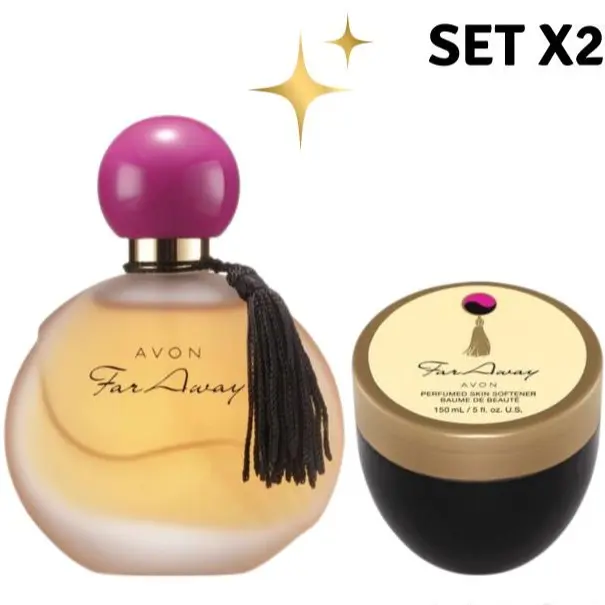 Avon Far Away Set x2 - Eau de Parfum 50ml & Perfumed Skin Softener 150ml