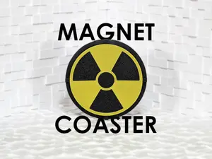 Radioactive Fallout Magnet/Coaster - 3D Printed Gift for Fans