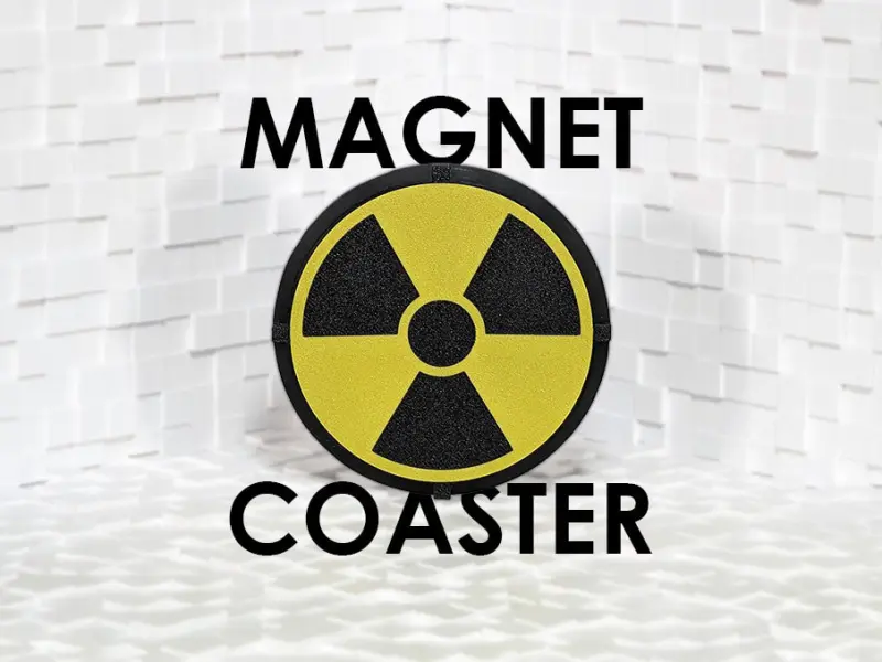 Radioactive Fallout Magnet/Coaster - 3D Printed Gift for Fans