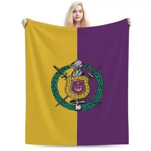 Omega Fraternity Psi Phi OPP All Season  Blanket Throw Ultra Soft Flannel Blanket Digital Printed Premium Fluffy  Skin-friendly, lightweight, and breathable.