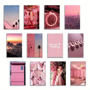 12pcs Pink City Flowers Mini Notebooks Fun Notebooks Small Pocket Notebooks Office Gifts For School Teachers Bulk Prizes Travel Supplies 3.2x5inch