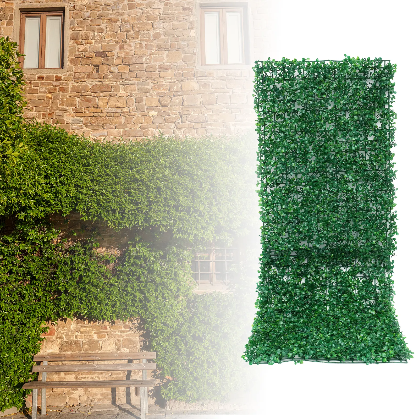 120 Pack Artificial Ivy Privacy Fence Outdoor Decor Realistic Green Leaf Hedge Panel Screen for Garden Yard Wall Patio Cover Modern Decor