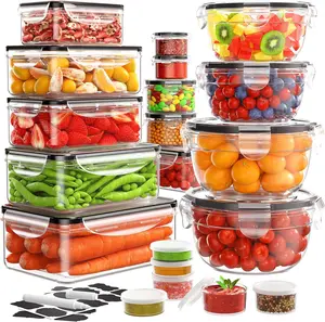 [Limited Time Deal] 40 PCS Food Storage Containers with Lids Airtight (20 Lids &20 Containers) - Leakproof Meal-Prep Containers for Kitchen Utensils