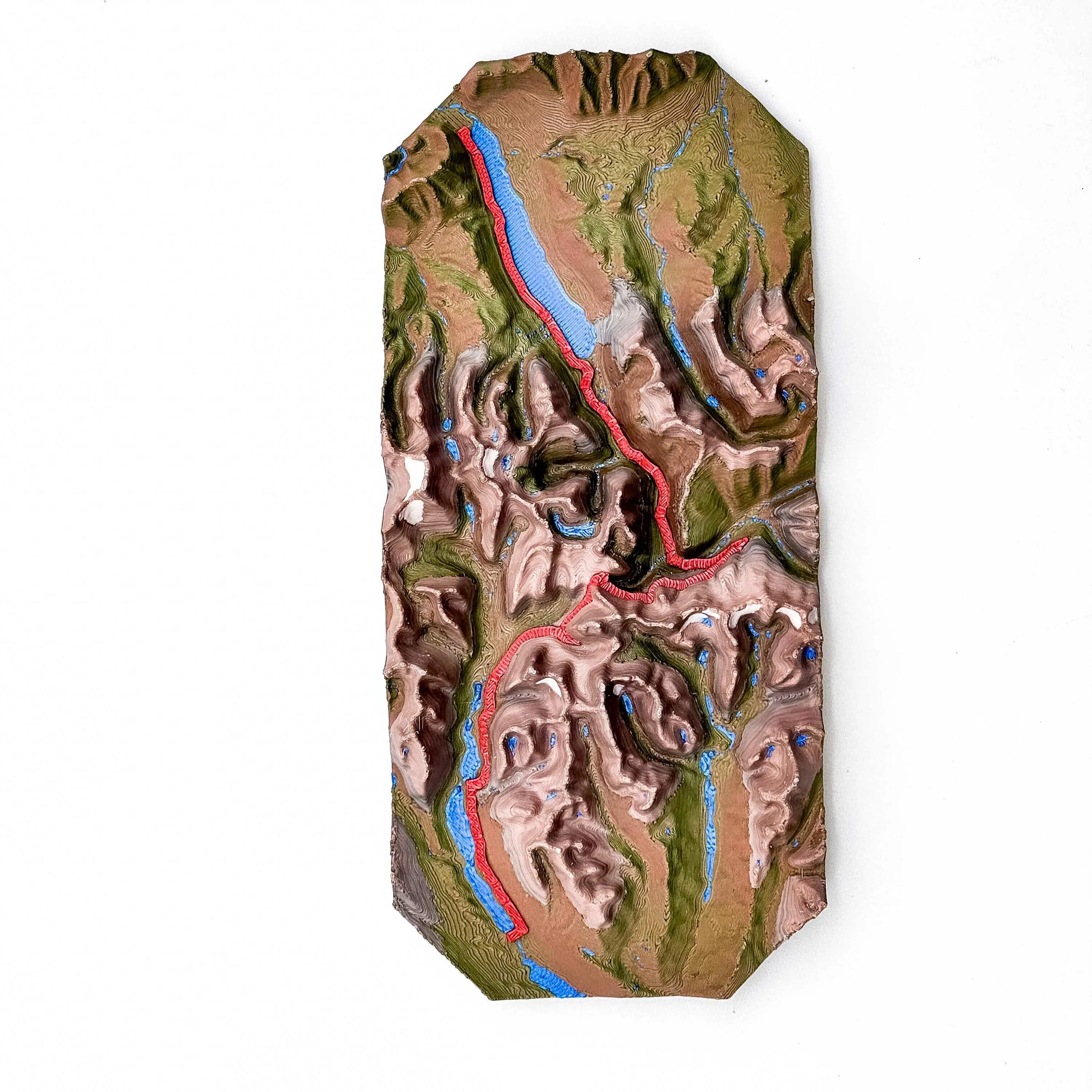 Going-to-the-Sun Road Montana Glacier National Park - 3D Printed Topographical Map