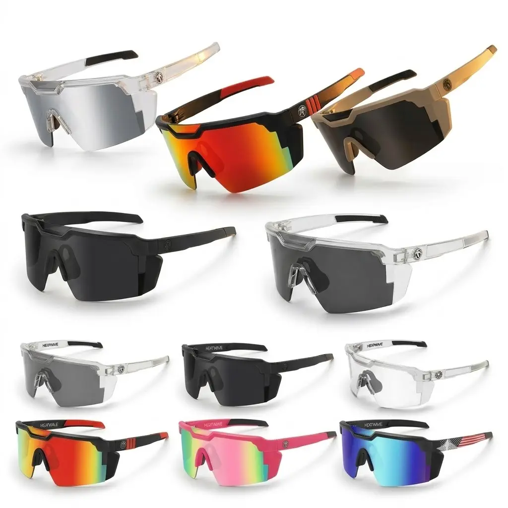 HEATWAVE z87+ Shield-X Photochromic Sports Sunglasses for Men & Women, Impact Resistant Auto-Adaptive Lenses Cycling Running Glasses