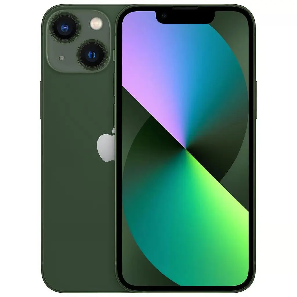 Refurbished iPhone 13 mini Mobile Device - 128GB, Unlocked, Green, Good Condition, A15 Bionic Chip, IP68 Rated, Deep Fusion Rear Camera, Crisp Audio, Aluminium Ceramic-Coated Design, Bluetooth 5.0, SIM-Compatible Charger & Adapter Included
