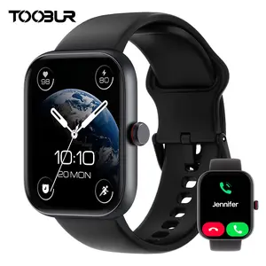 TOOBUR 1.91inch Smart Watch with Smart Voice Assistant, 100 Sports Modes Fitness Tracker with BT Call Step Counter IP68 Waterproof SmartWatch