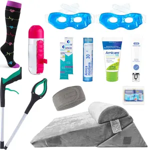 Eye Lid Surgery Upper Lower Recovery Kit (18 Piece Set) – Blepharoplasty and Brow Lift Must Have Supplies – Ice Eye Pack, Arnica, Wedge Pillow