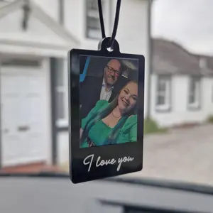 Personalised Photo Ornament Hanging Car Polaroid Image Driving Test Pass Gift Idea First Car Charm Mirror Hanging Gift