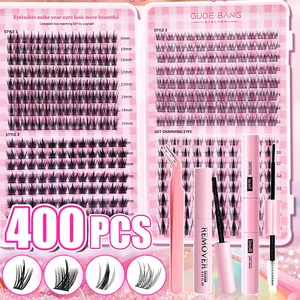 640PCS 50D+60D+80D, DIY eyelash extension kit, Eyelash Clusters, Individual lash extensions, professional and beginner-friendly, easy to use at home