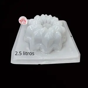 Molde de Plástico para Recrear Gelatinas en Forma de Picos 2.5 Litros Ideal para Dulces y Postres