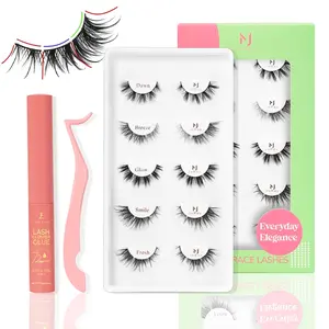 JoMay New Self-Adhesive Lashes Extension Kit with DIY Lash Clusters Kit| No Glue, No Removal,  eyelash cluster false lash Makeup Cosmetic