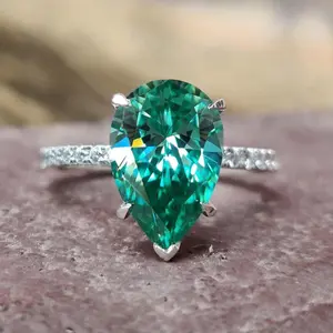 8*13mm Teardrop Engagement Ring, Light Luxury Minimalist Style, Women'S Versatile Index Finger Ring