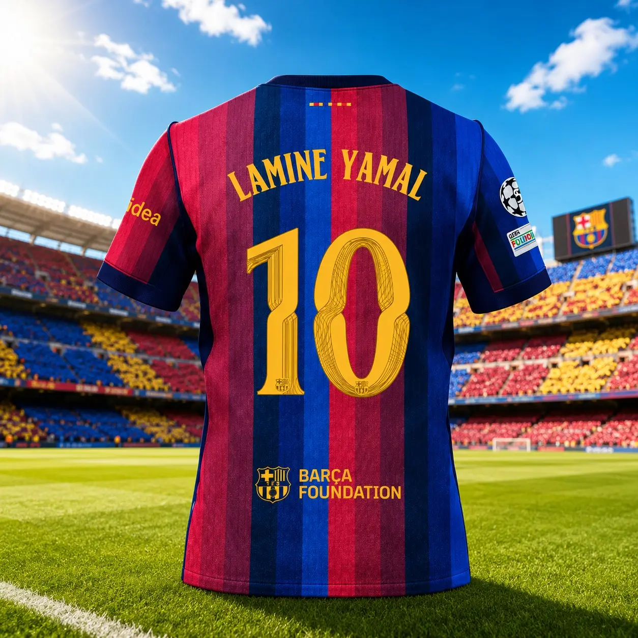 Unisex Blue Red Soccer Jersey Personalized Barcelona Home Soccer Shirt, Men's Quick Dry Football Shirt, Breathable Fan Style
