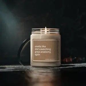Smells Like She's Watching Grey's Anatomy Again Candle, Grey's Anatomy Merch, Gift for Her, Derek Shepherd, McScreamy, McSteamy