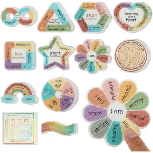 48 count  Sensory Stickers Fidgets Mindfulness Textured Calm Strips Boho Mood Calming Sticker    Calm Stickers for Adults & Teens Classroom  Haves Laptop Supplies