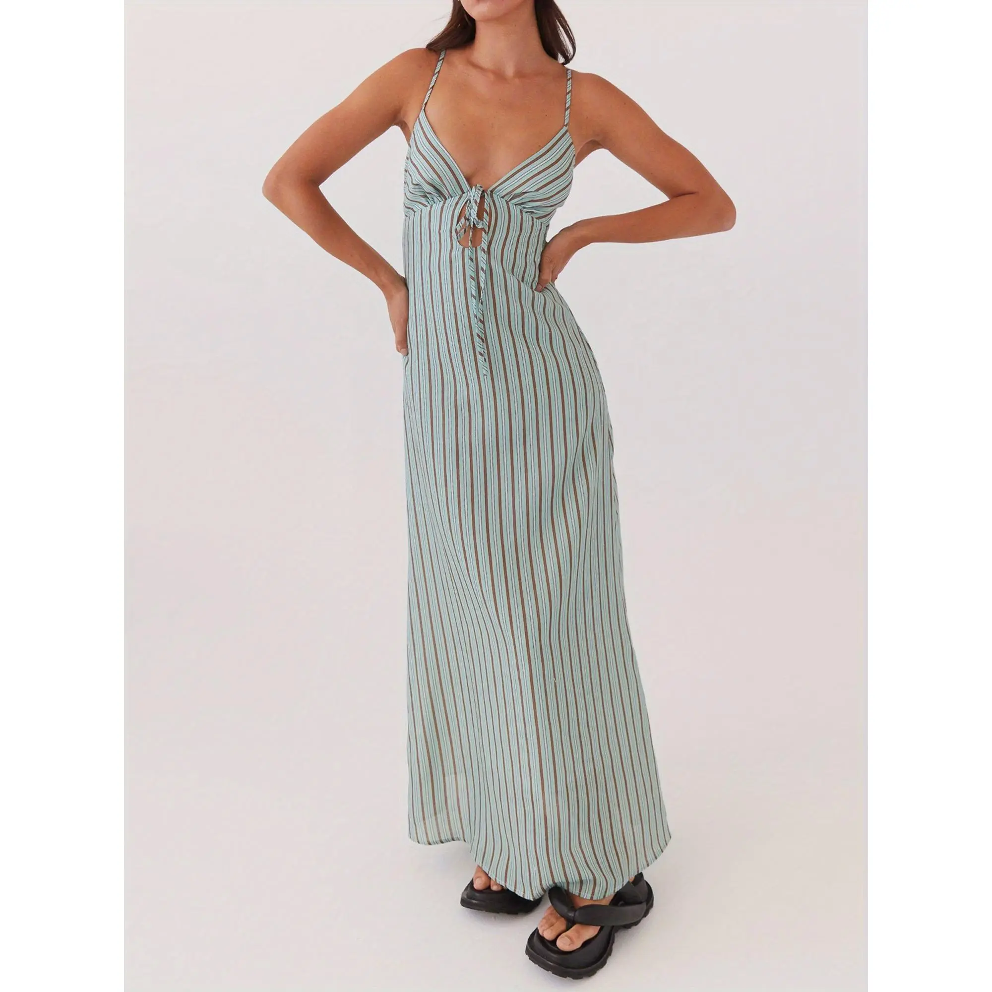 princess polly baby blue dress Striped Summer Dresses for Women Over 50: Casual, Modern Styles main image 0