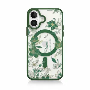 Crystal Clear MagSafe Case for iPhone 15 Pro! Green plants Anti-Yellowing Tech + Military-Grade Drop Proof