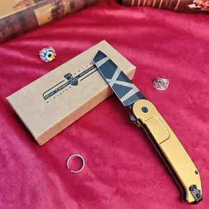 Extrema Ratio Folding Pocket Knife N690 Stainless Steel Blade Black Titanium Coating 6061-T6 Aluminum Handle CNC Crafted with Bearing System Elegant Collectible Gift for Men Ideal for Outdoor Cooking and Everyday Carry Lightweight Tools