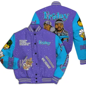 Retro Aqua 8s Varsity Jacket - Friday Sneaker Stress Style All Over Print ONN8
