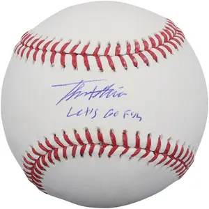 Thomas White Miami Marlins Autographed Baseball with "Let's Go Fish" Inscription - Fanatics Authentic Certified