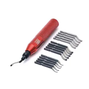 - Deburring Tool with 15 Extra High Speed Steel Swivel  - Works  Metal, , PVC Pipes, Copper, Plastic and  Printed Edges - Plumbing &  Printing Burr Removal Reamer Tool