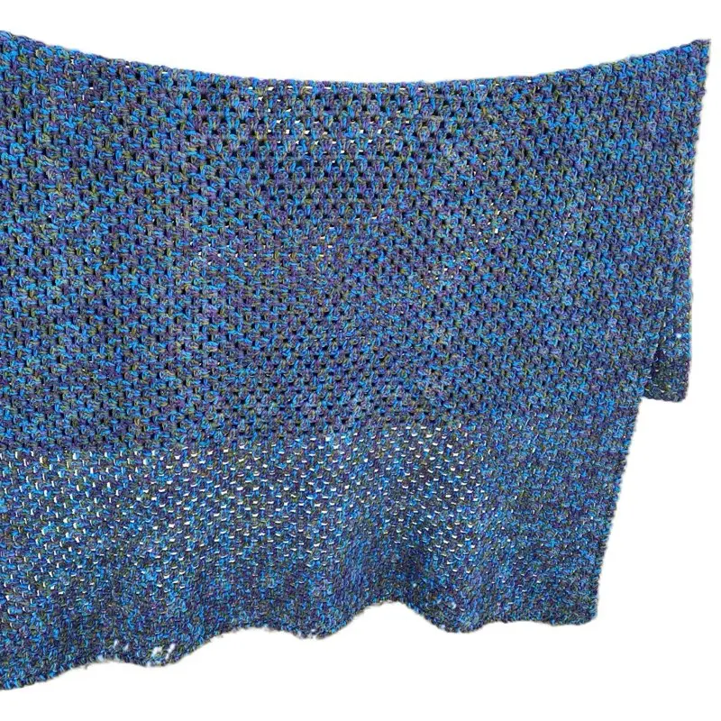 Crochet peacock blanket