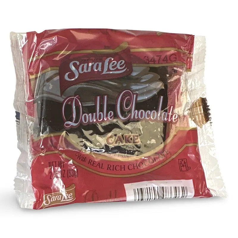 Sara Lee Iced Double Chocolate Cake – 2.5 oz Individually Wrapped Chocolate Snack Cakes, Pack of 12