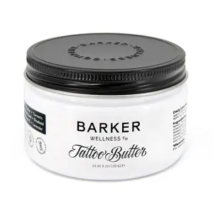 Barker Wellness Tattoo Butter Body Care Moisturize Jojoba Nourishing with Turmeric, Shea Butter, Lavender, and Vitamin E