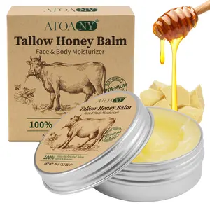 Tallow Honey Balm, Moisturizing Facial Massage Cream, Hydrating Face Cream, Suitable for All Skin Types, Skin Care Product for Women & Men, Beef Tallow Face Cream