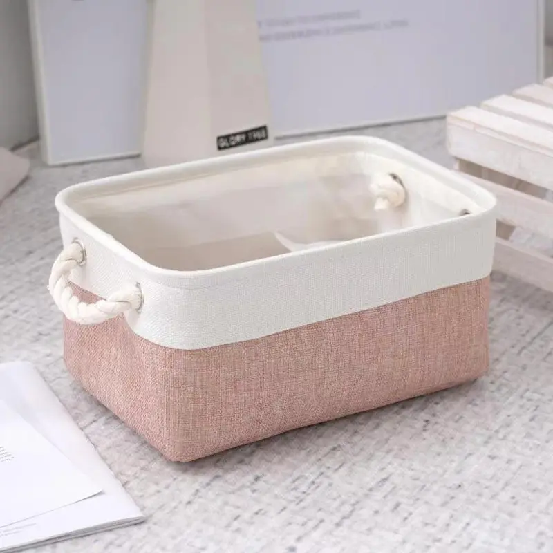 Simple Storage Basket for Home Essentials, Japanese Style Toy Organizer, Linen Fabric Laundry Bin for Bedroom, Closet Organizer, Multi-Purpose Storage Solution, Multipurpose Basket