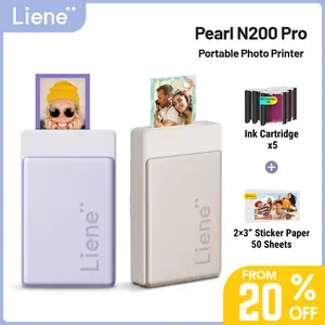 Liene Pearl N200 Pro Portable Photo Printer, Instant Mini Picture Printer for iPhone Smartphone, Thermal Dye Sublimation, Bluetooth Sticker Printer 50 Sheets 2x3 Adhesive Paper & 5 Cartridges, outdoor fun, SummerVibes, DealsForYouDays